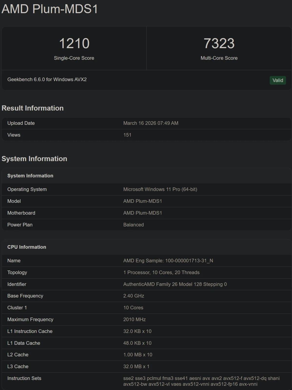 AMD Medusa Point APU Zen 6 Geekbench