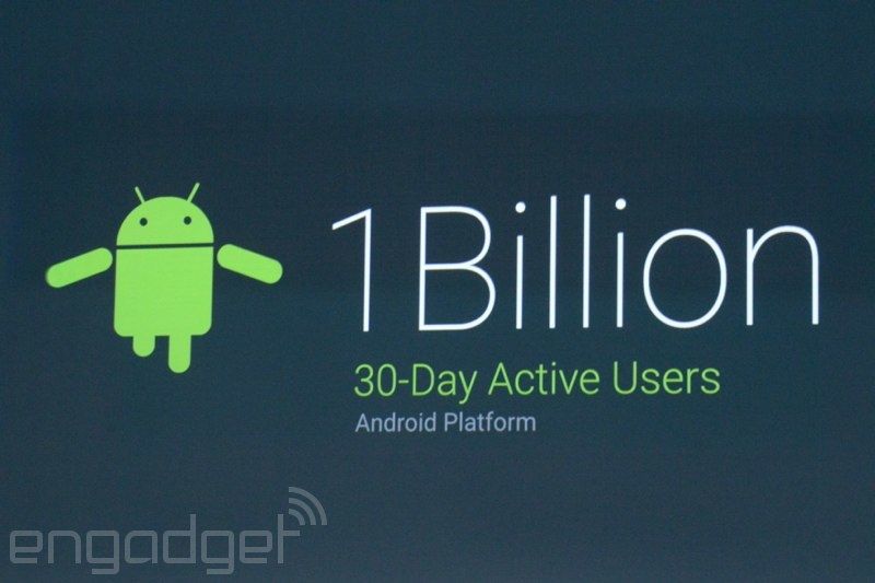 Android 1 milliard activations