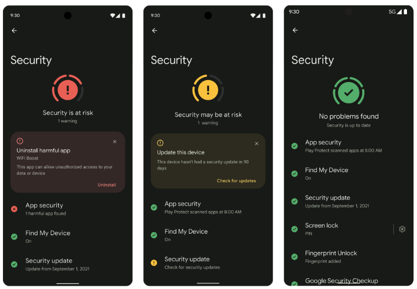 Android 12 Hub securitÃ©