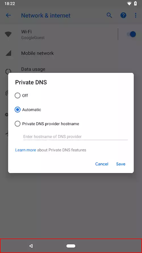 Android-P-Pirvate-DNS-barre-navigation