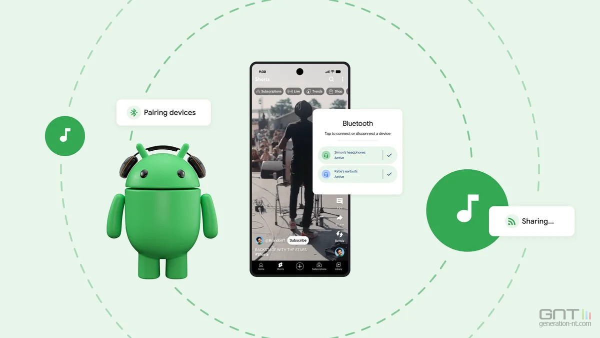 LE Audio Auracast pour davantage d'appareils Android