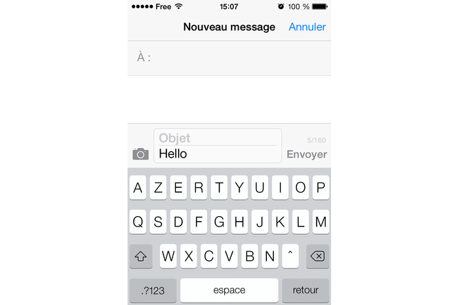 Annuler saisie message iOS (1)