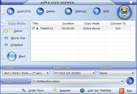 AoA DVD Ripper screen
