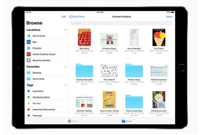 Apple Files iPad