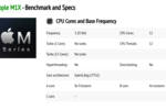 Apple M1X benchmark