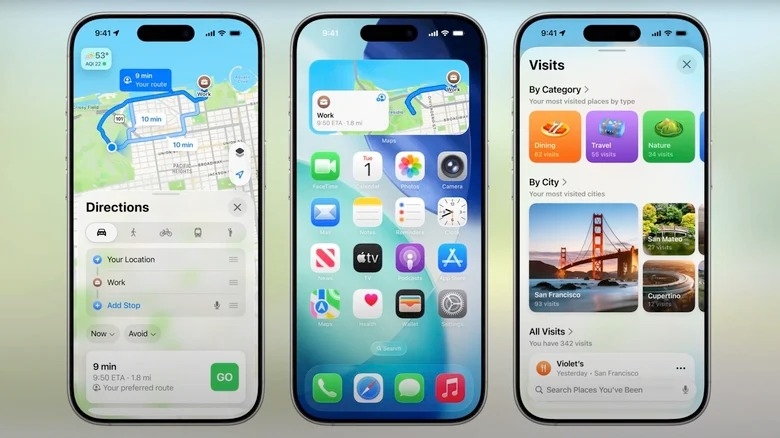 Apple Maps visited places