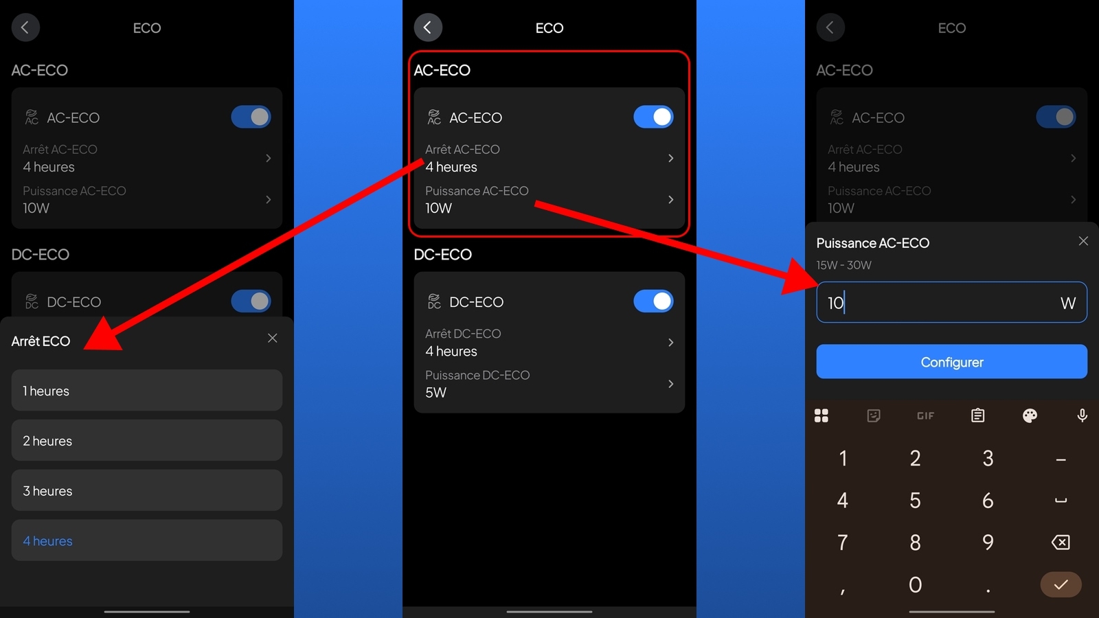 Appli Android Bluetti Pioneer Na - Modes Eco AC
