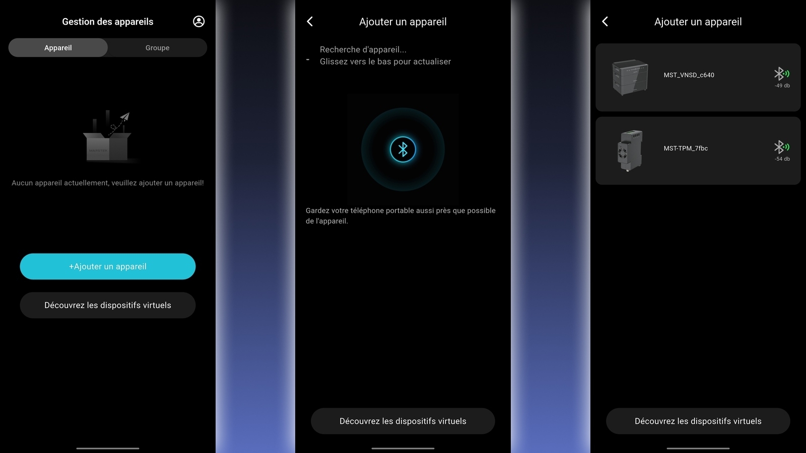 Application Android Venus D - Ajout appareil