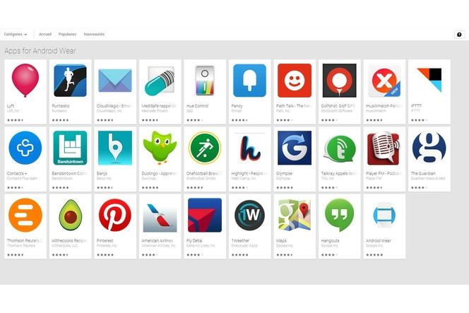 Les premières applications Android Wear s'installent sur le Google Play ...