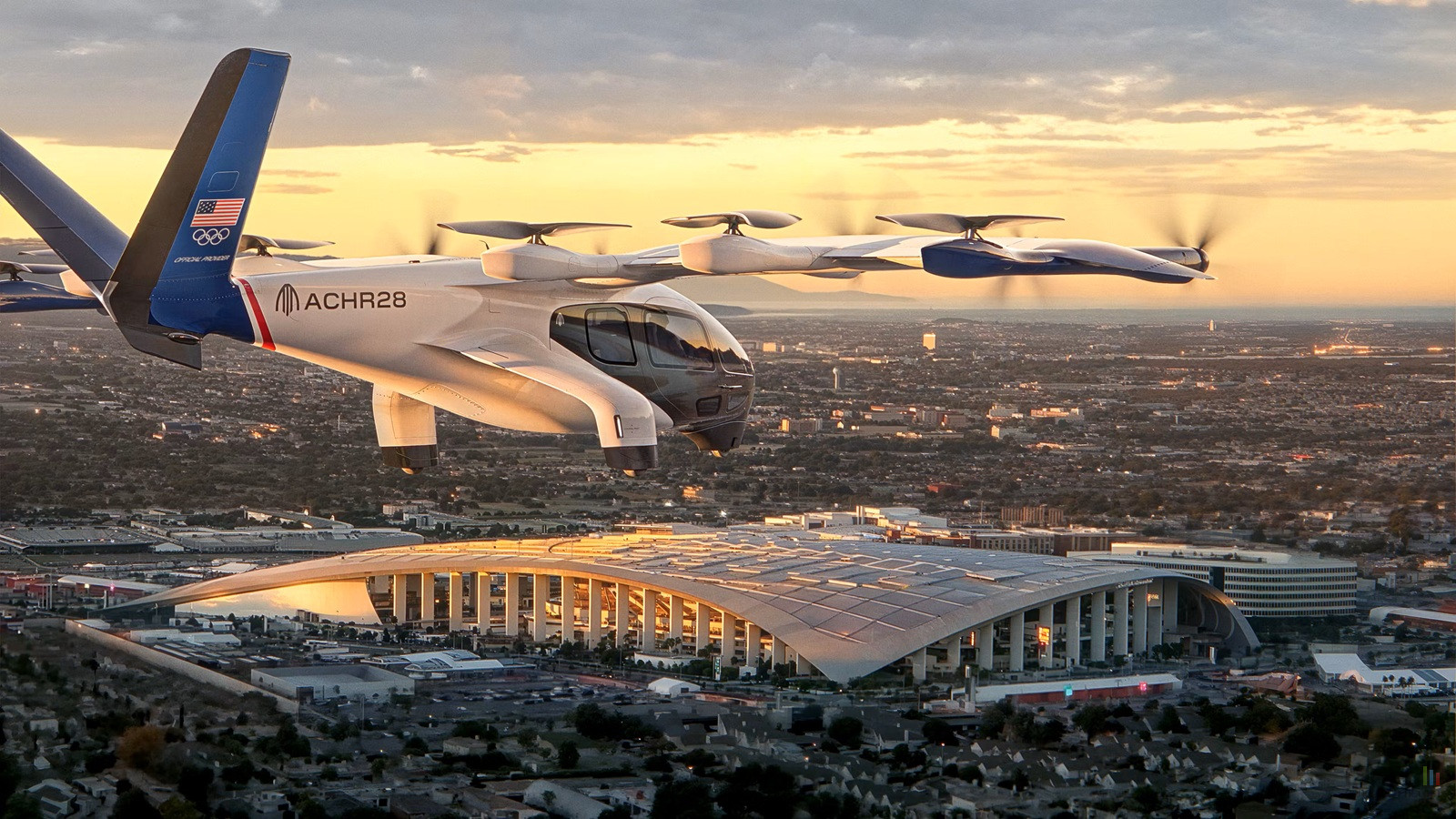 Archer taxi volant jeux olympiques 2028