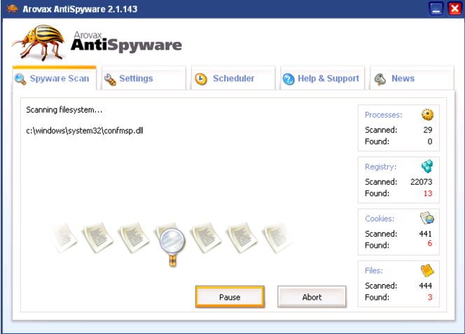 Arovax AntiSpyware 2.1.143