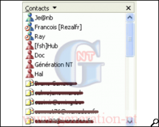 Article n° 54 - Cacher les contacts Windows Messenger d'Outlook Express (NT4 / 2000 / XP) - 1a (250*200)