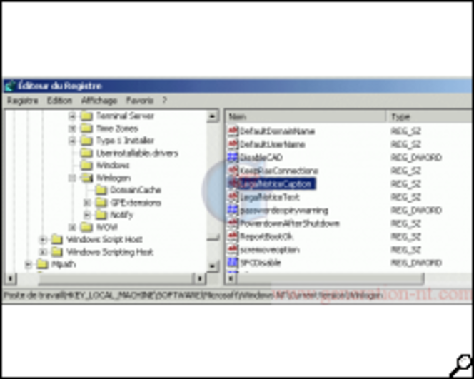 Article n° 61 - Afficher un message à chaque logon d'une station Windows NT/2000/XP - 1 (250*200)
