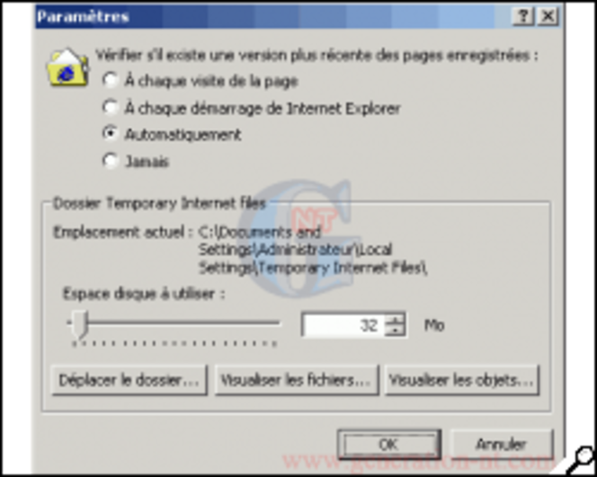 Article n° 86 - Effacer les fichiers temporaires lors de la fermeture d'Internet Explorer (NT4 / 2000 / XP) - 1 (250*200)