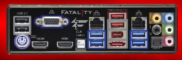 ASRock Fatal1ty Z68 Professional Gen3 arriÃ¨re
