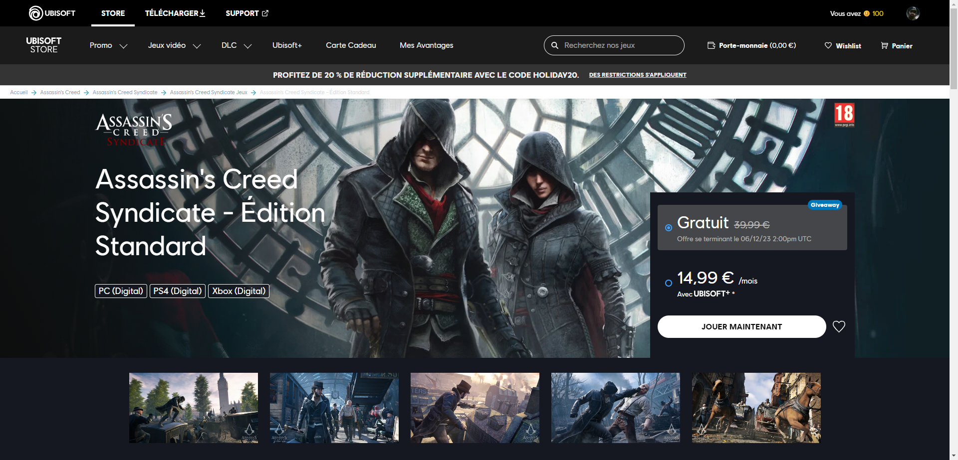 Assassin's Creed Syndicate gratuit