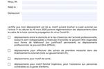 Attestation déplacement dérogatoire