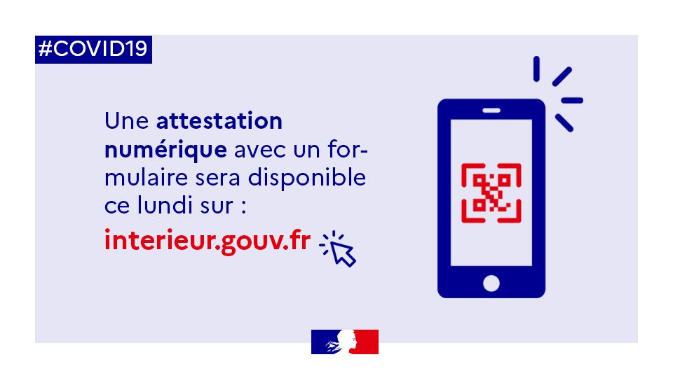 attestation deplacement smartphone