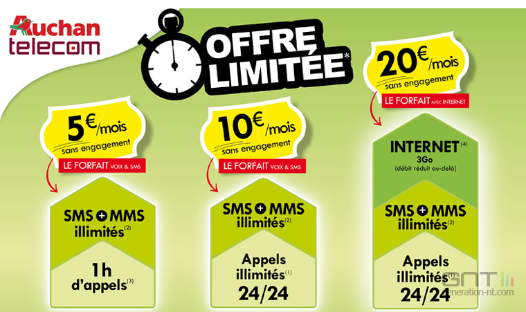 Auchan Télécom : des forfaits mobiles sous le signe de l'illimité à ...