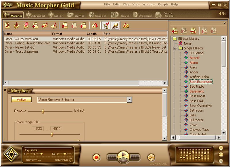 AV Music Morpher Gold screen 1