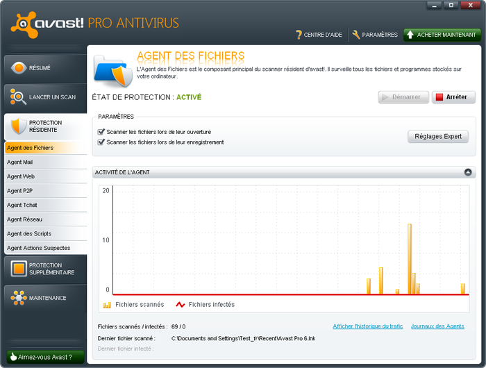avast! Antivirus Pro 6 screen 1
