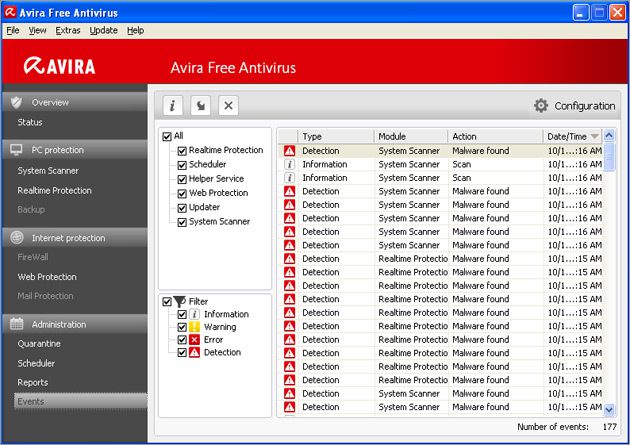 Avira Free Antivirus 2012 screen2