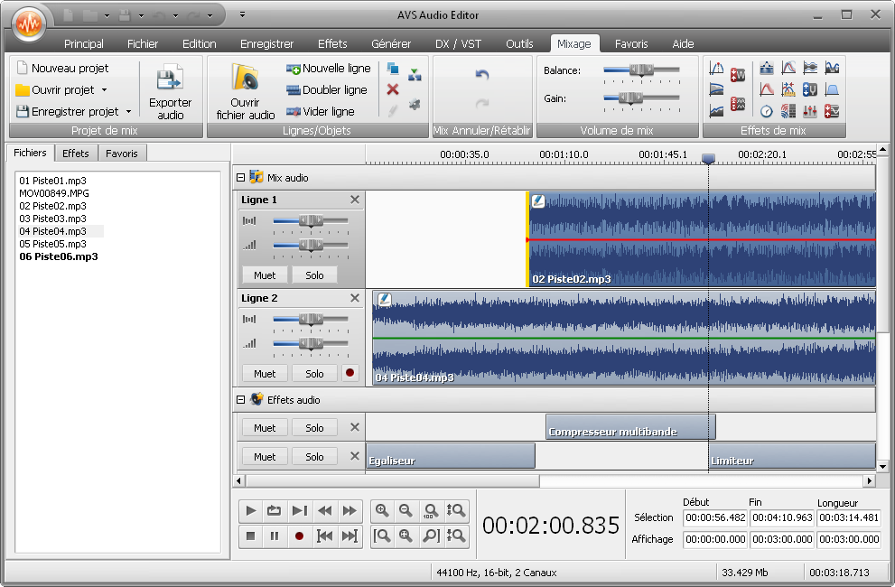 AVS Audio Editor screen 2