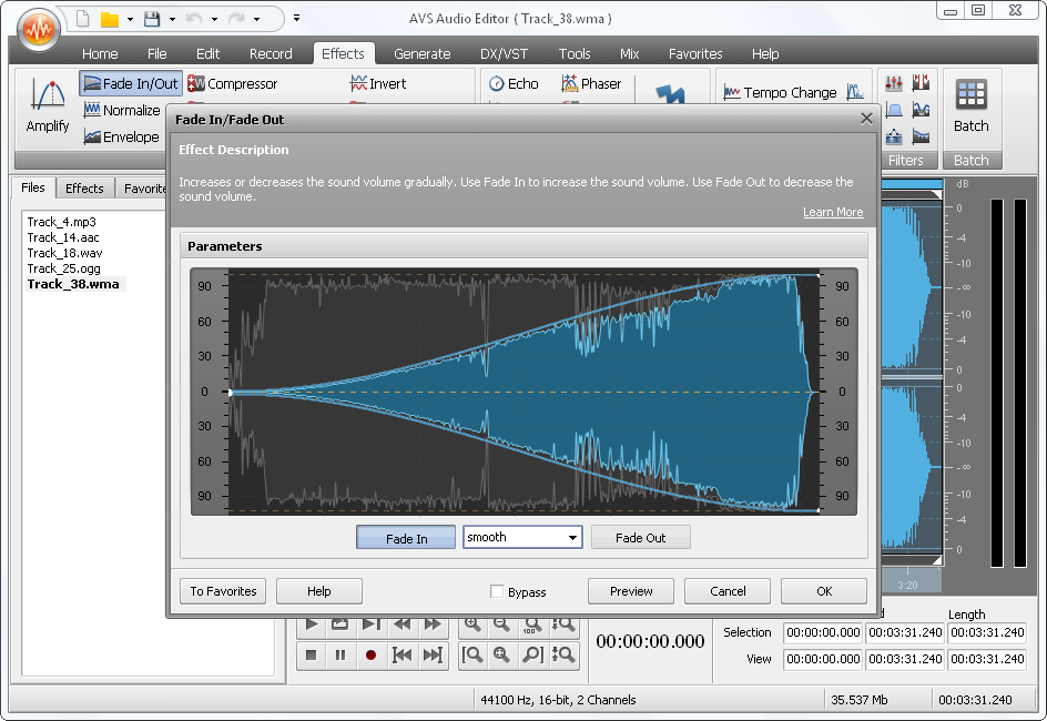 AVS Audio Editor screen1