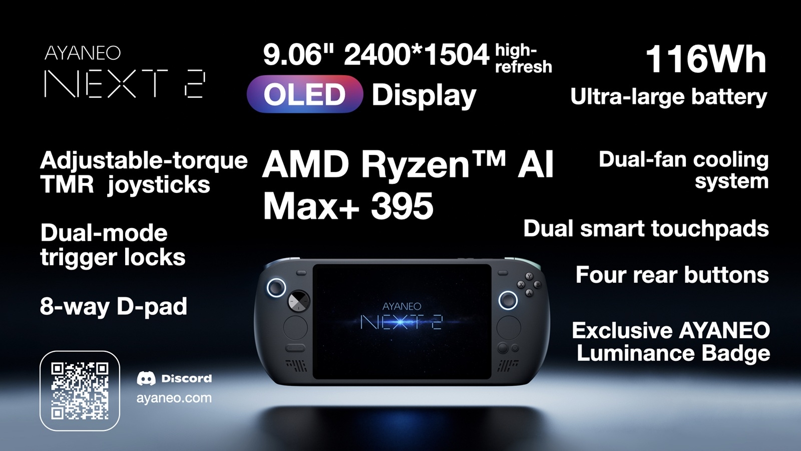 Ayaneo Next 2 console portable specs