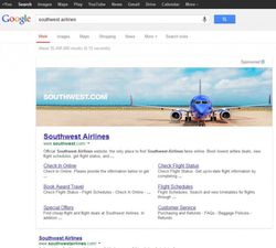 bannière publicitaire Google search