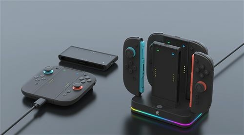 Alpha Omega Players Schwarze Ladestation und Joy-Con-Ständer für Nintendo Switch 2 