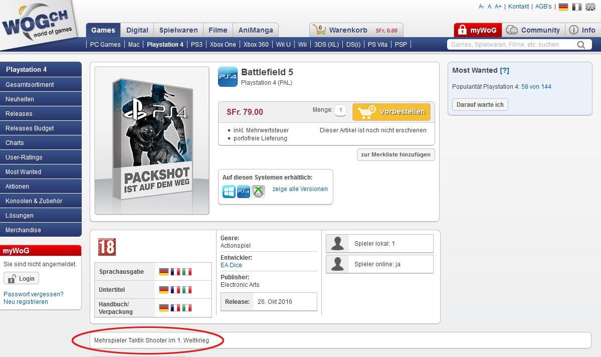 Battlefield 5 - boutique en ligne