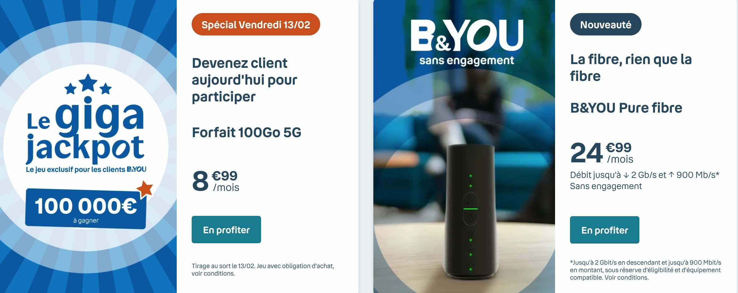 B&You 100 Go 5G + Pure Fibre