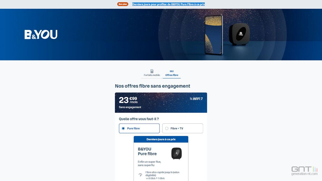 Mauvaise nouvelle pour Pure Fibre de Bouygues Telecom