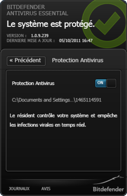 Bitdefender_Antivirus_Essential_2013 screen