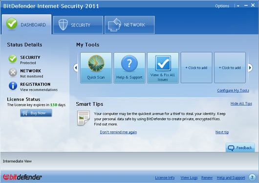BitDefender Internet Security 2011 screen 2