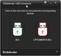 BitDefender USB Immunizer screen