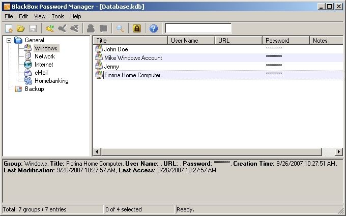 Black Box Password Manager screen1