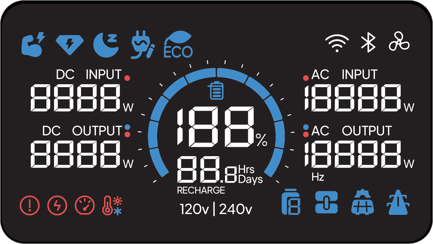 Bluetti Apex 300 - Affichage LCD