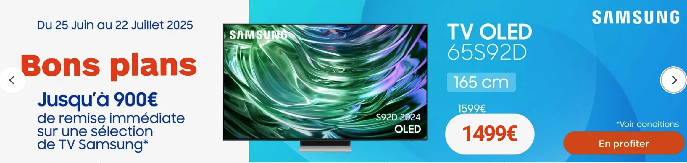 Boulanger - bons plans TV Samsung