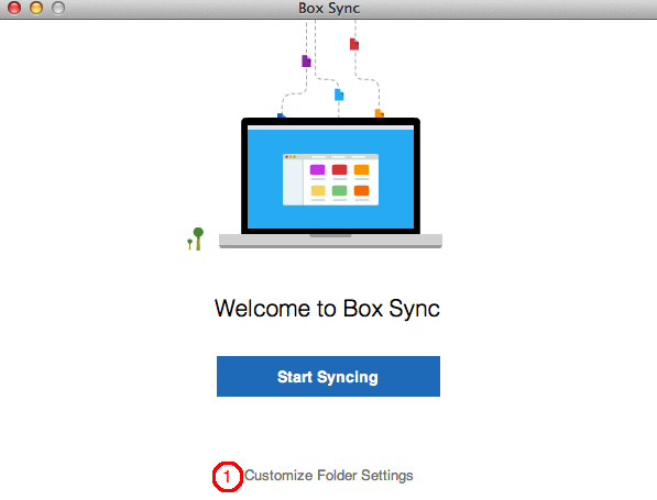 Box Sync screen
