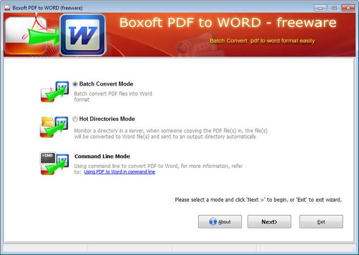Boxoft PDF to Word screen2