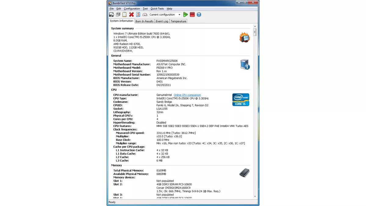 BurnInTest : tester les performances de son PC