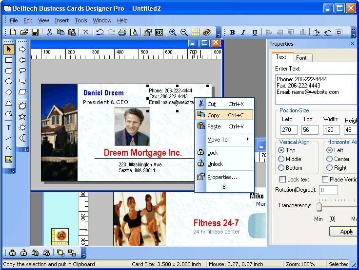 Business Card Designer Pro screen 2