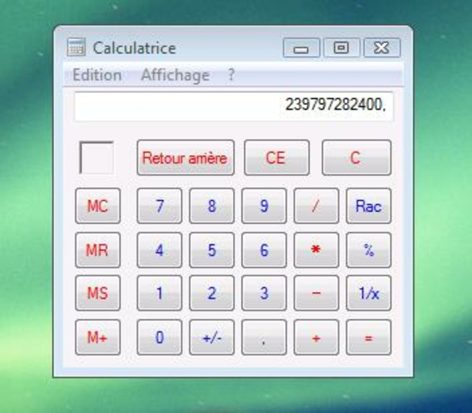 Calculatrice lisible 1