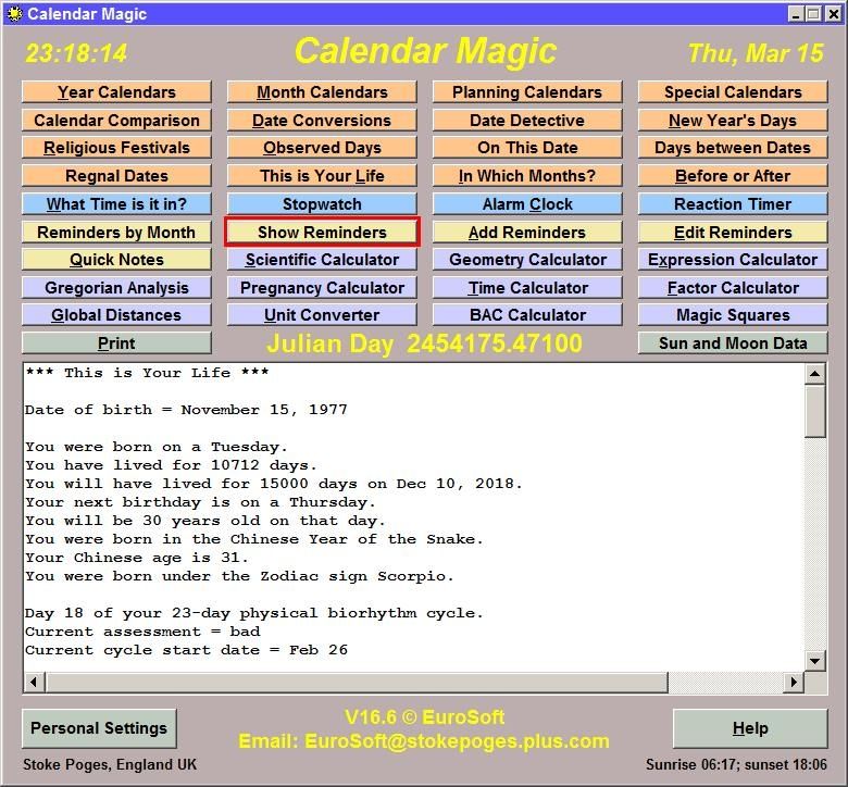 Calendar Magic screen 1