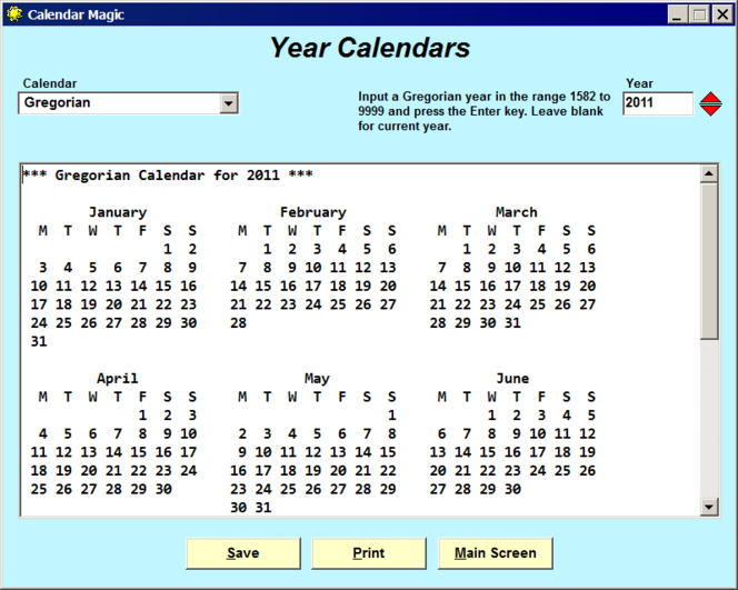 Calendar Magic screen 2