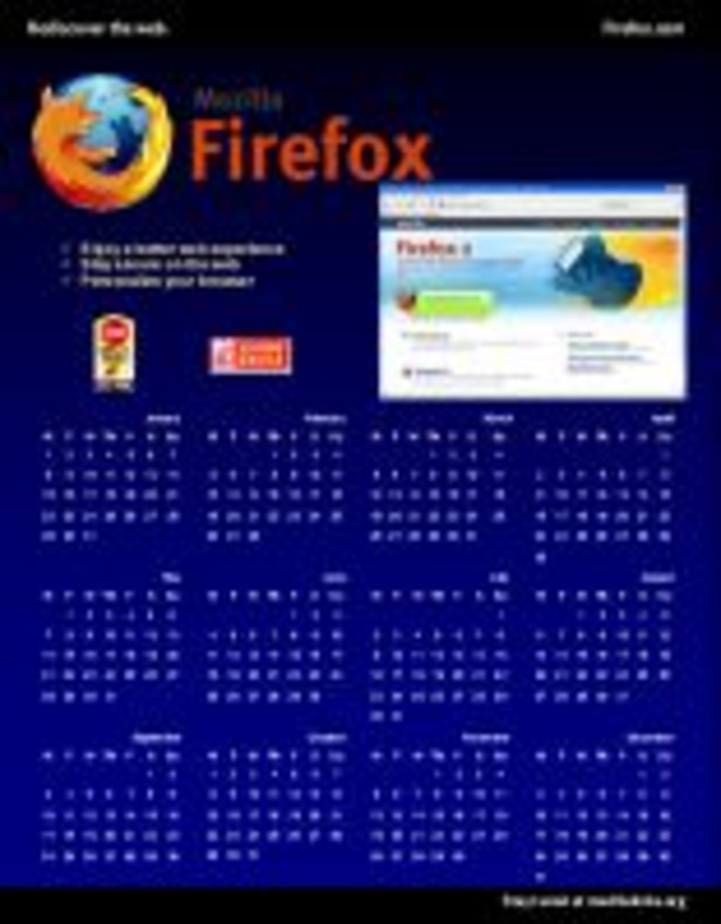 Calendrier Firefox 2007