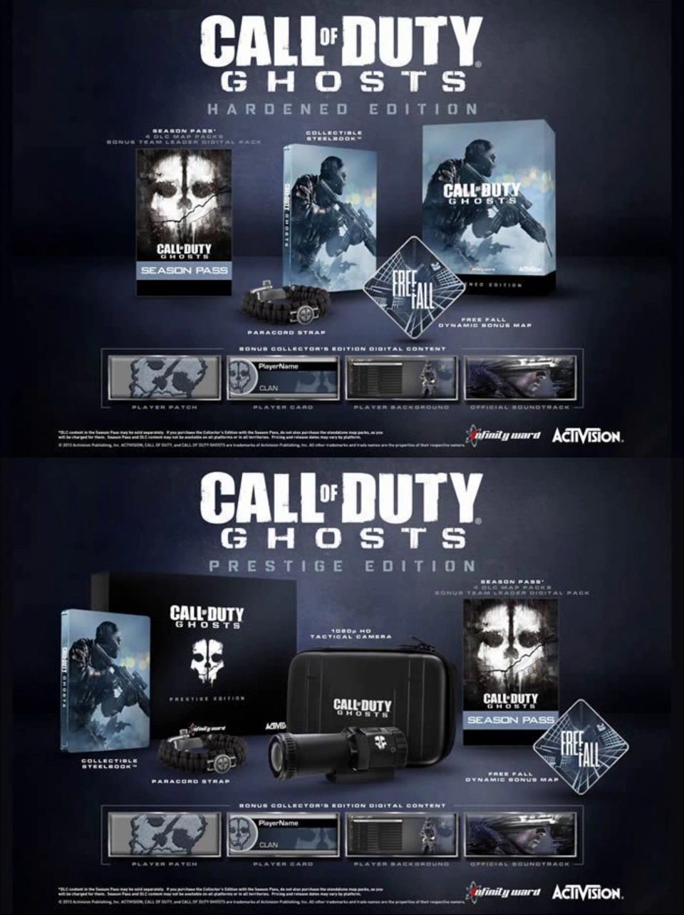 Call of Duty Ghosts - Hardened et Prestige