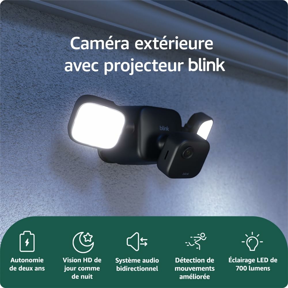 Came?ra exte?rieure avec projecteur Blink